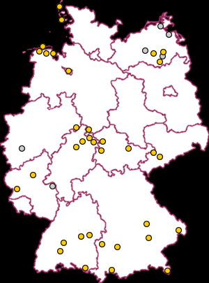 Landkarte Deutschland mit Aktionen